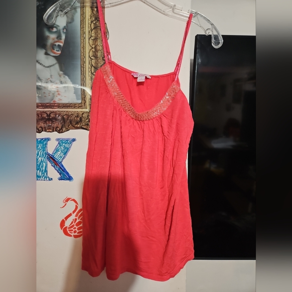 Candie's Rose ? Camisole Top with Camisole Sleeves